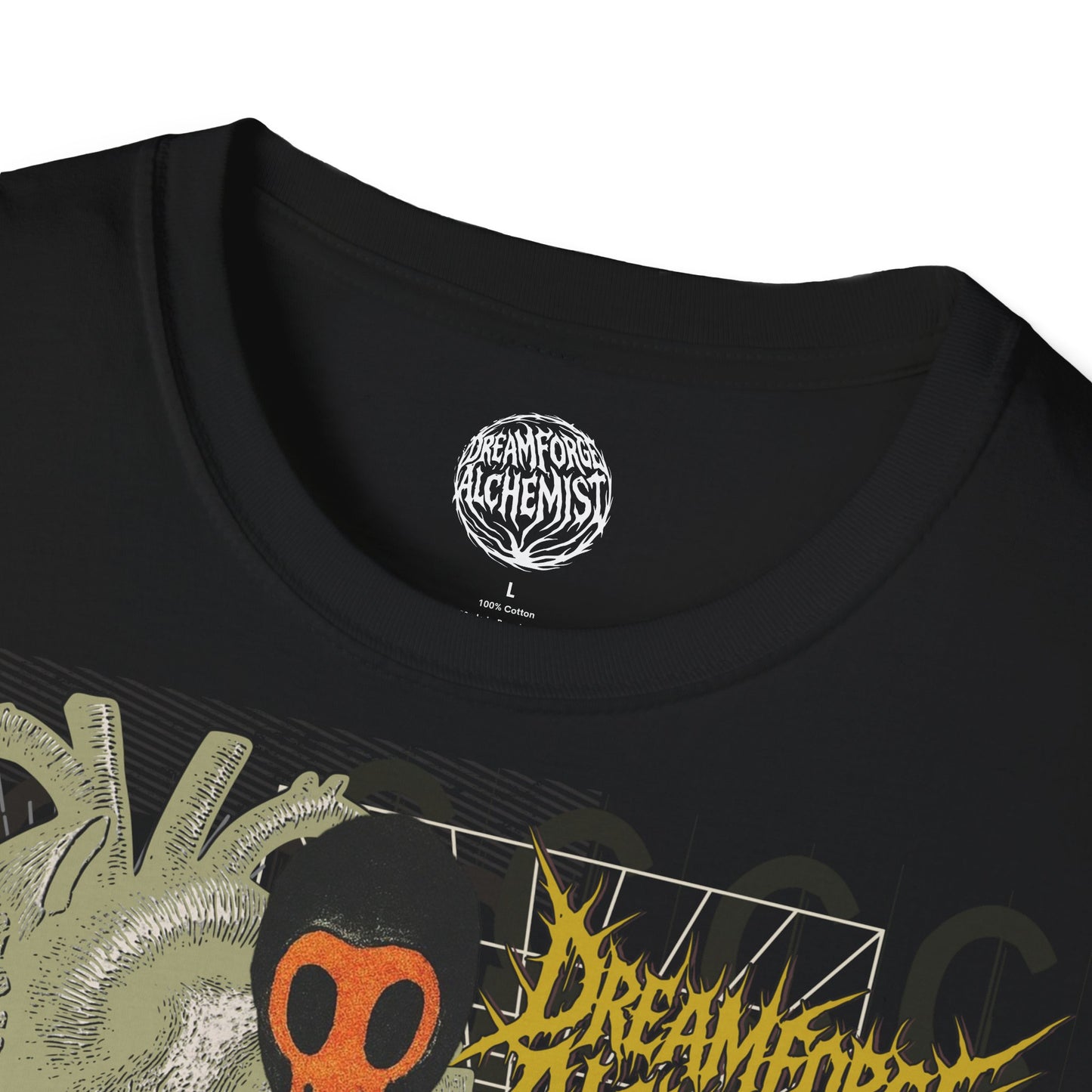 Dreamforge Alchemist T-Shirt — Gothic Skull & Heart Rock Tee