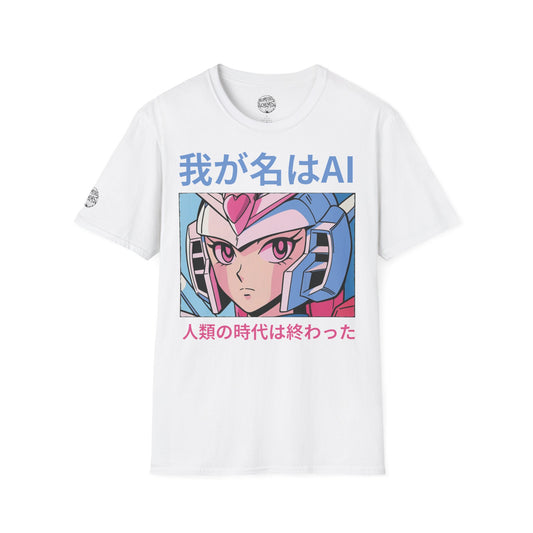AI Wa Namae Anime T-Shirt | Cyber Girl Graphic Tee | Japanese Mecha Apparel