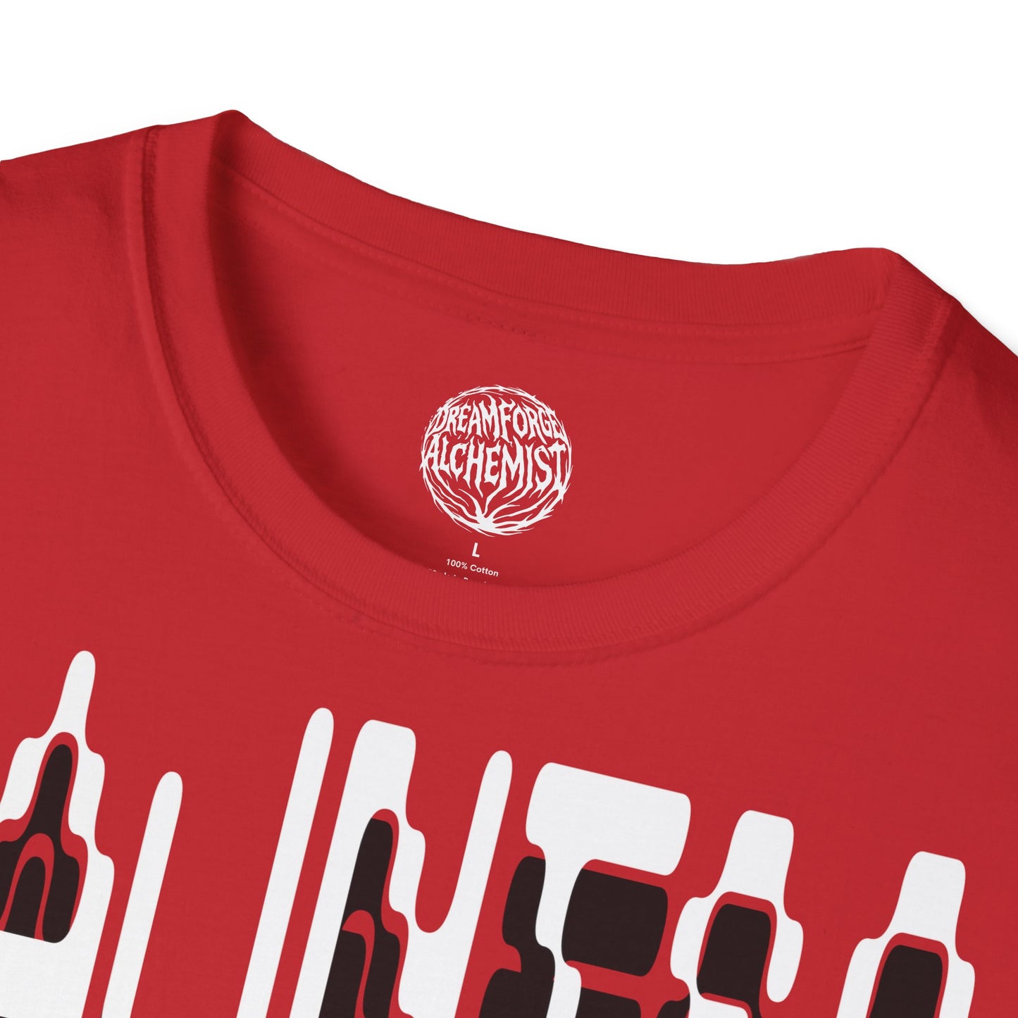 Graphic Tee — Monochrome Distressed Face Cityscape T-Shirt