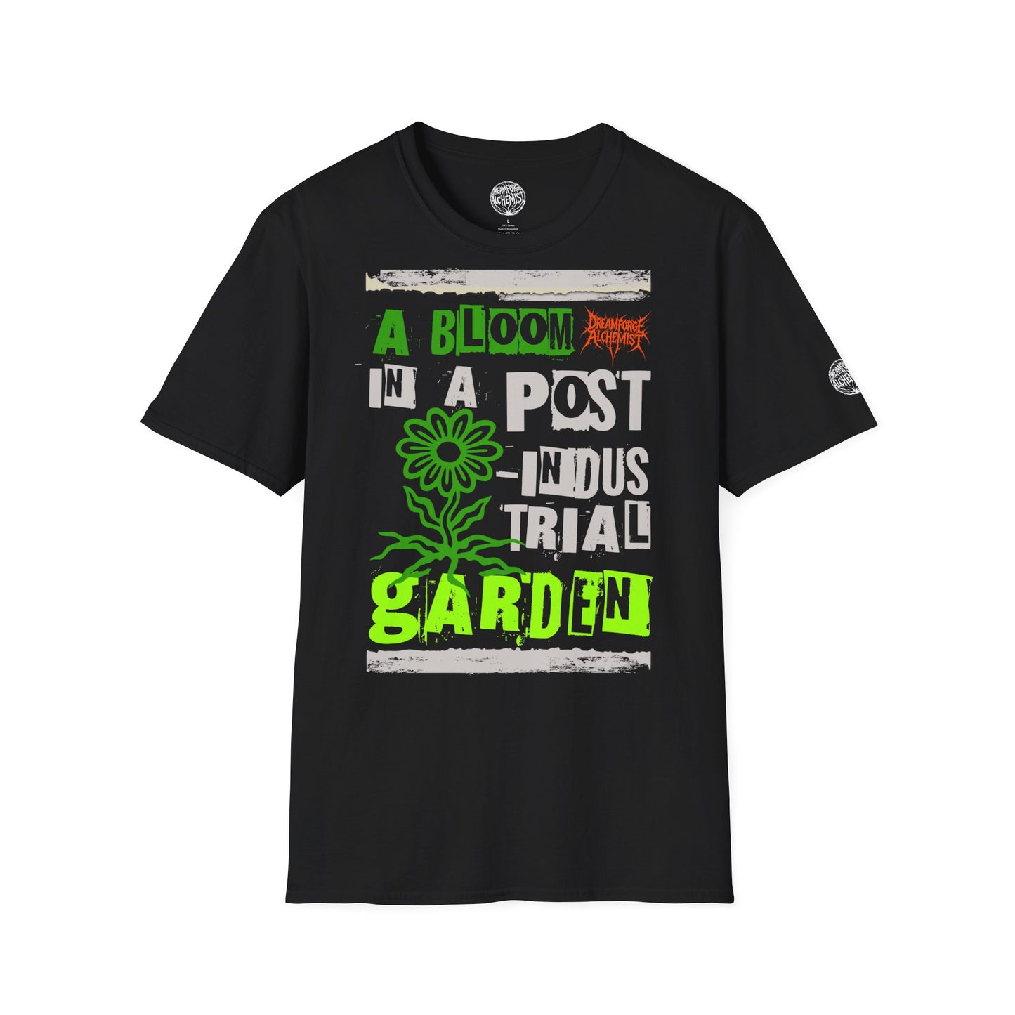 Garden Bloom T-Shirt — A Bloom in a Post-Industrial Garden Floral Tee