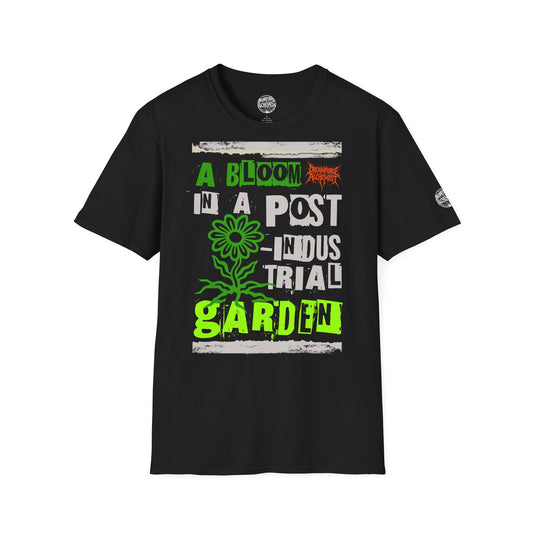 Garden Bloom T-Shirt — A Bloom in a Post-Industrial Garden Floral Tee