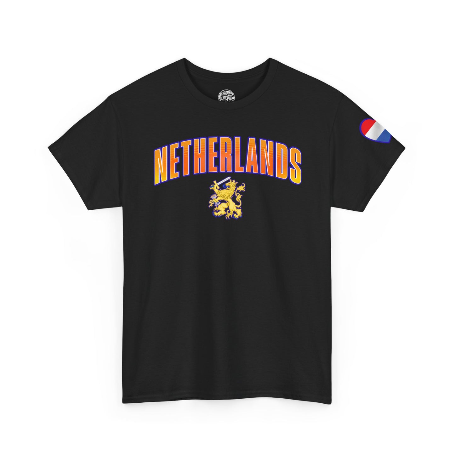 Netherlands Lion T-Shirt — Retro Orange Collegiate Tee