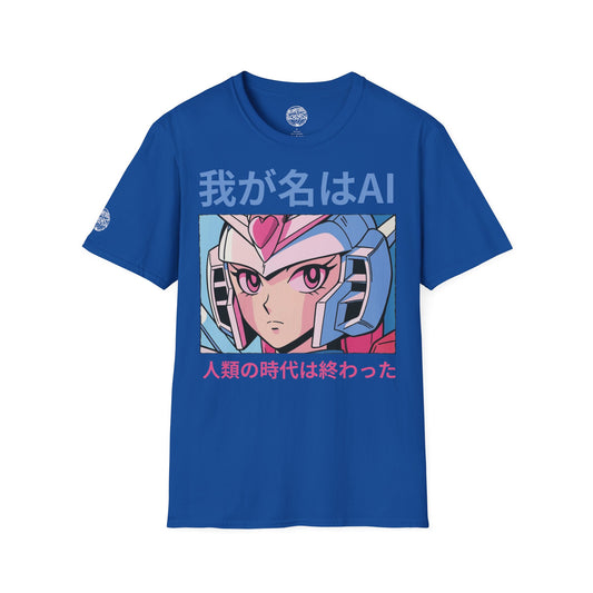 AI Wa Namae Anime T-Shirt | Cyber Girl Graphic Tee | Japanese Mecha Apparel