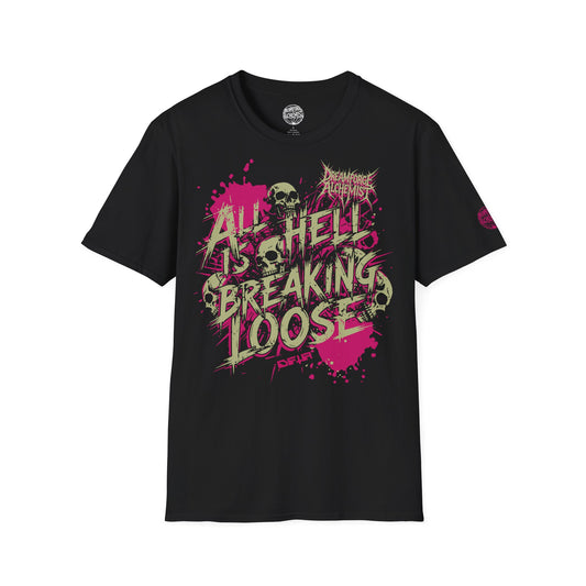 All Hell Is Breaking Loose — Neon Punk Band Tee