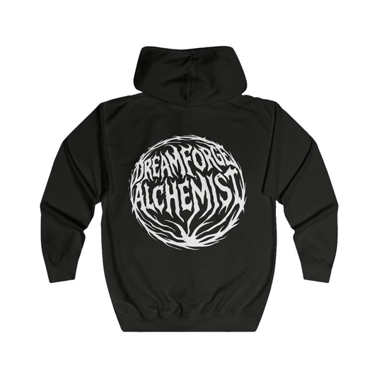 Dreamforge Alchemist Logo Hoodie | Full-Zip Sweatshirt | Industrial Streetwear