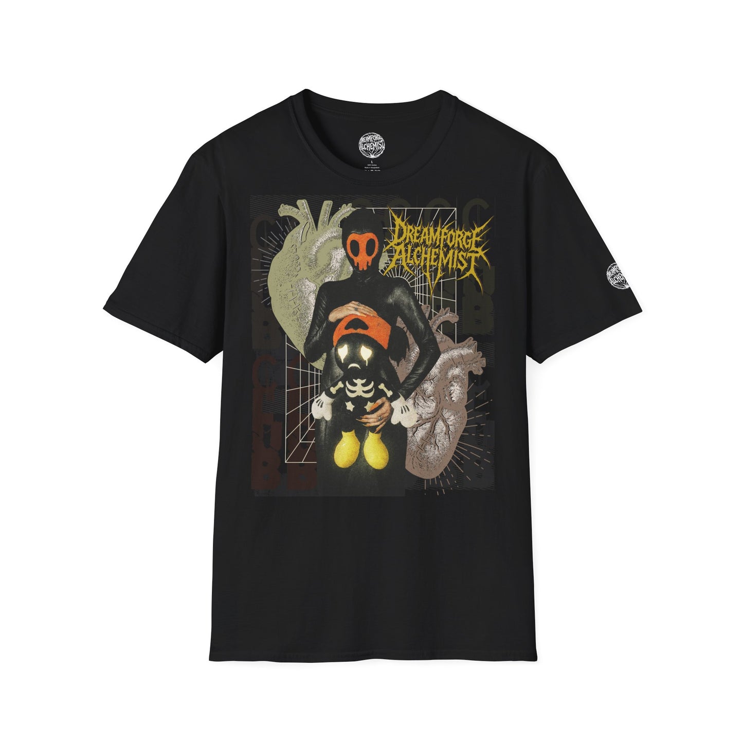 Dreamforge Alchemist T-Shirt — Gothic Skull & Heart Rock Tee