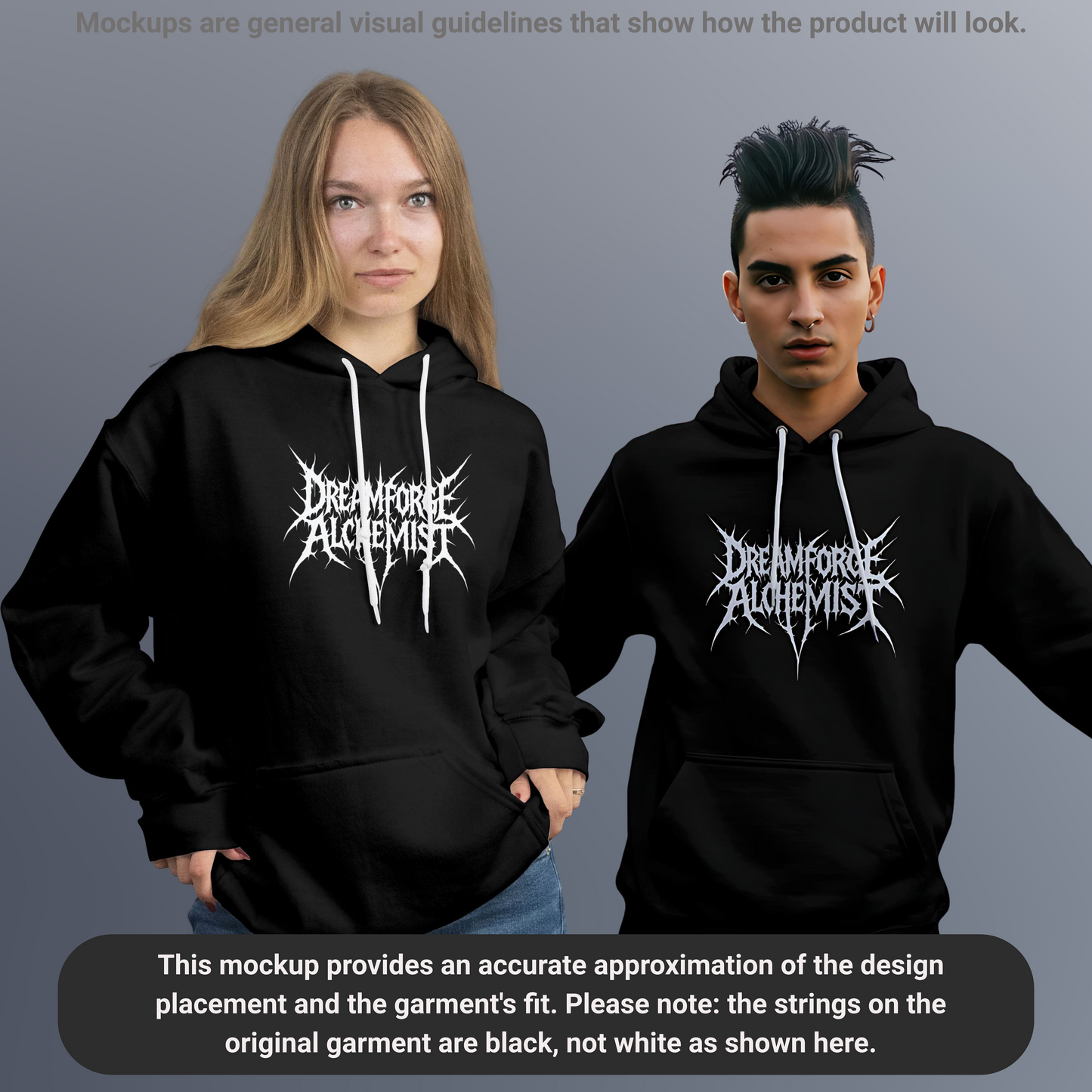 DA000a - Spiked Logo Hoodie – BLACK SPELL EDITION